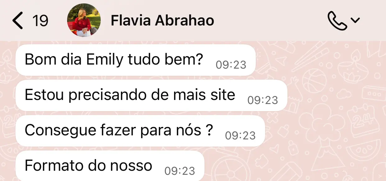 Feedback de cliente via WhatsApp