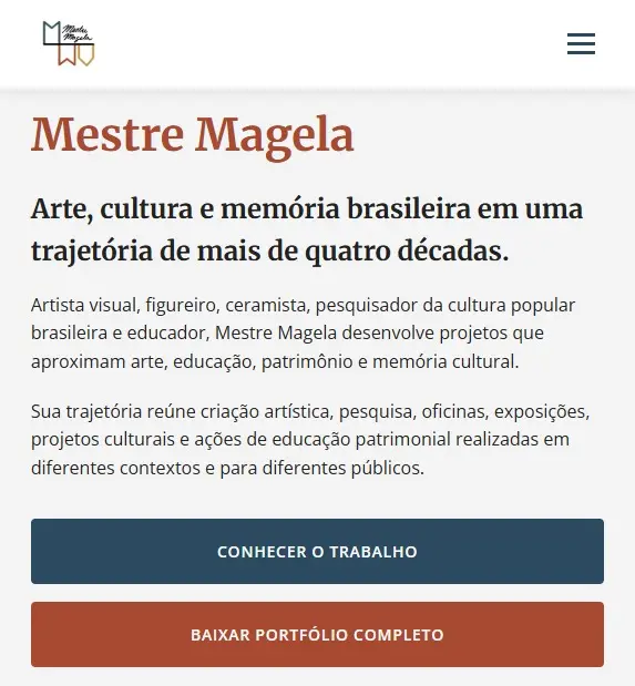 Projeto Portfólio Digital Mestre Magela