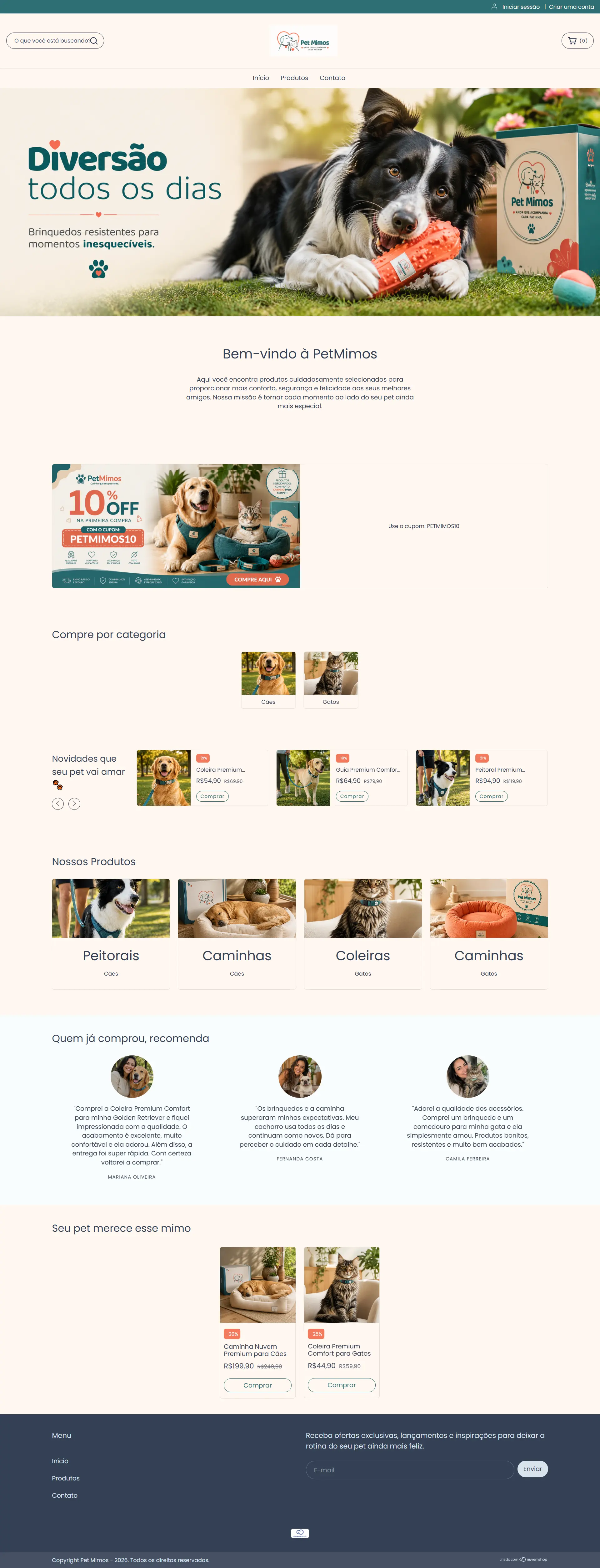 Projeto Site Pet Mimos