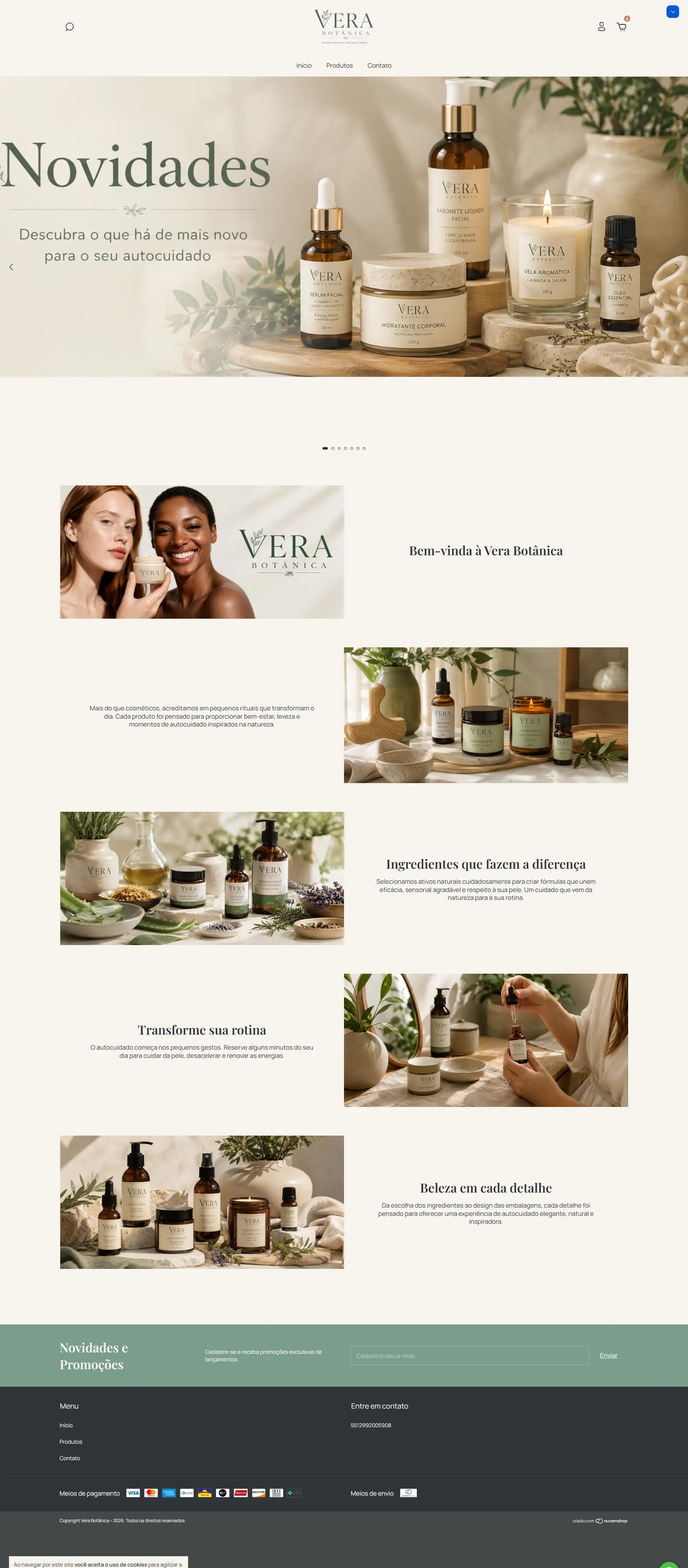 Projeto Site Vera Botânica